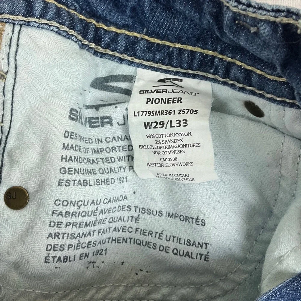 Silver‎ Jeans Pioneer Womens W29 L33 (fits 30x31) Blue Bootcut Low Rise Denim